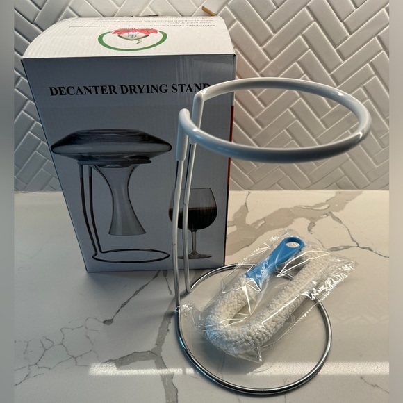 🍷NIB! Wine Decanter Drying Stand Retail $30 - Picture 3 of 7
